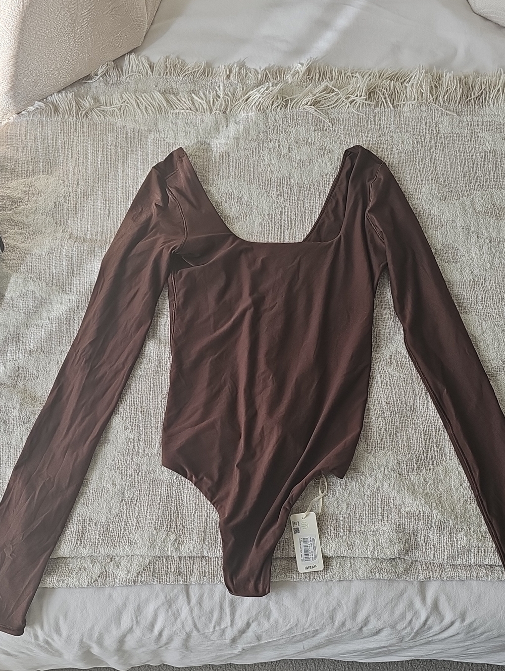 BNWT Aerie Long-Sleeve Brown Bodysuit